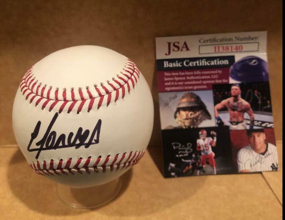 YOAN MONCADO CHICAGO WHITE SOX SIGNED AUTO M.L. BASEBALL JSA COA #1138140 COLLECTIBLE MEMORABILIA