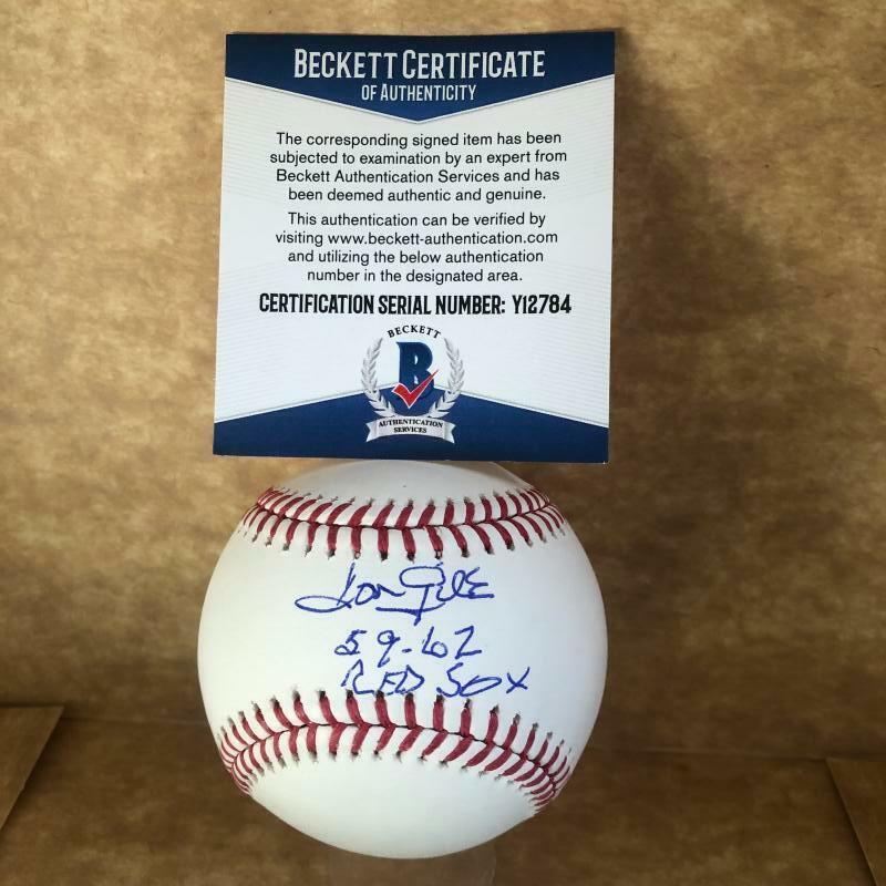 DON GILE 59-62 RED SOX SIGNED AUTOGRAPHED M.L. BASEBALL BECKETT Y12784