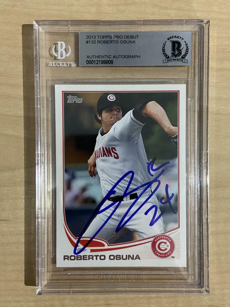 2013 TOPPS PRO DEBUT ROBERTO OSUNA BECKETT AUTHENTIC AUTO