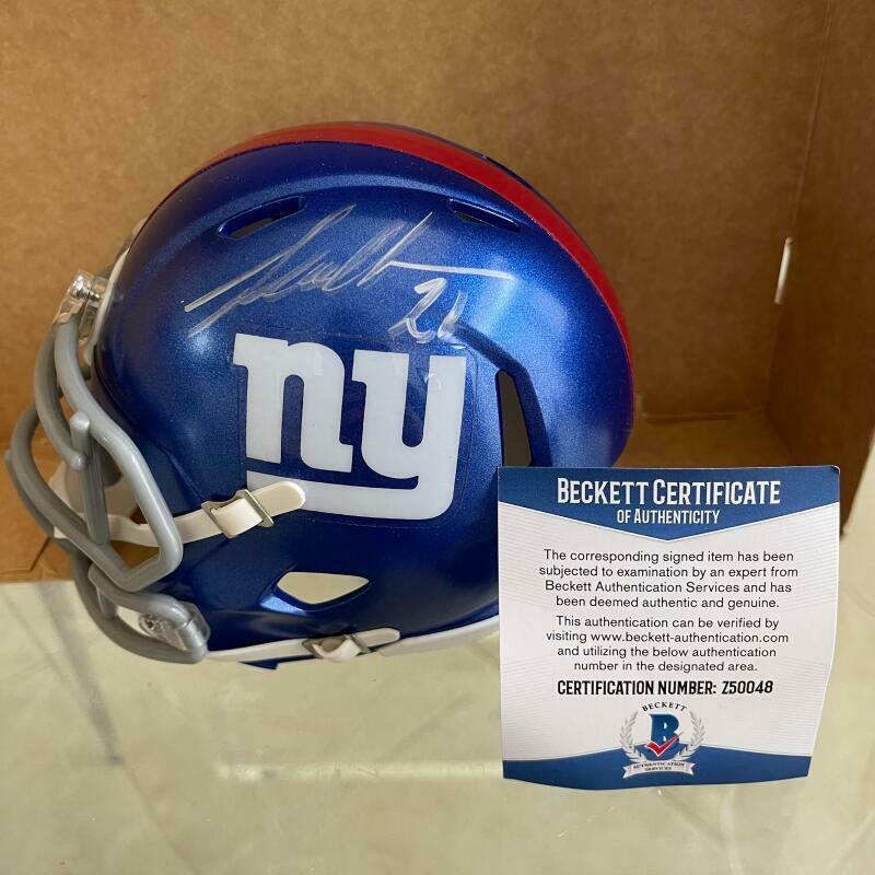 LANDON COLLINS NEW YORK GIANTS SIGNED AUTO MINI HELMET BAS Z50048
