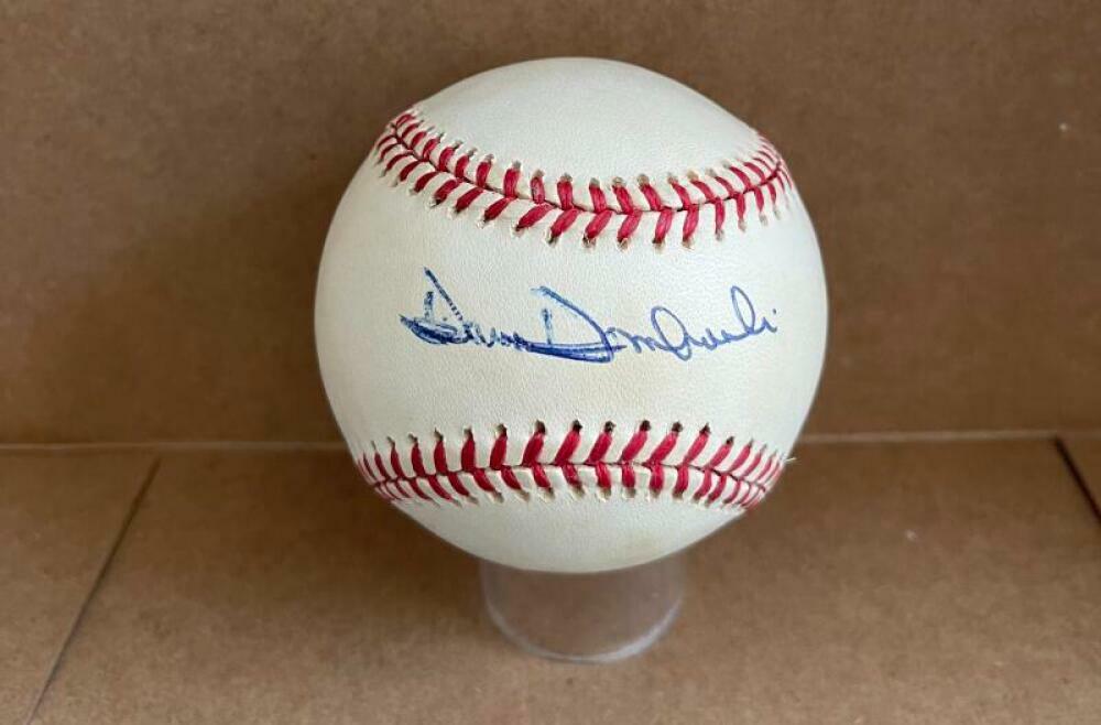 DAVE DOMBROWSKI TIGER MARLINS PHILLIES GM SIGNED VINTAGE N.L. BASEBALL BAS BA262