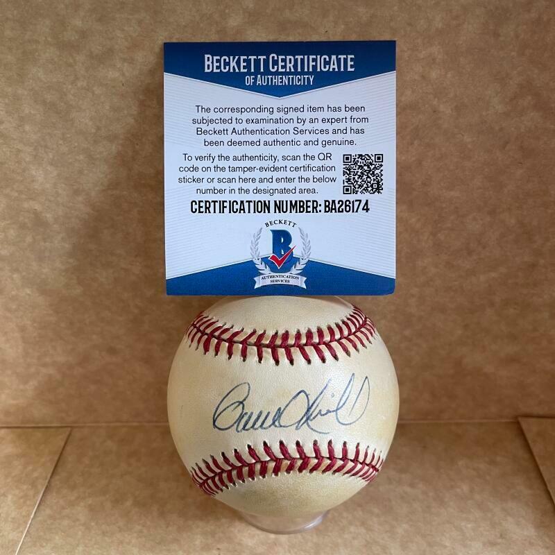 BEN OGLIVIE NEW YORK YANKEES SIGNED AUTOGRAPHED VINTAGE A.L. BASEBALL BECKETT BA