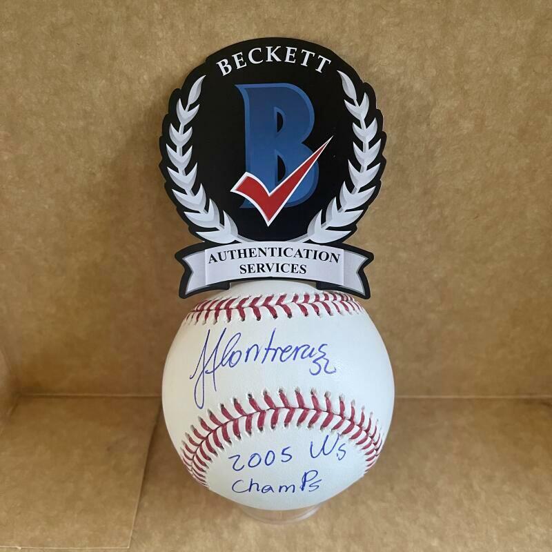 JOSE CONTRERAS 2005 WS CHAMPS WHITE SOX SIGNED M.L. BASEBALL BECKETT WITNESS