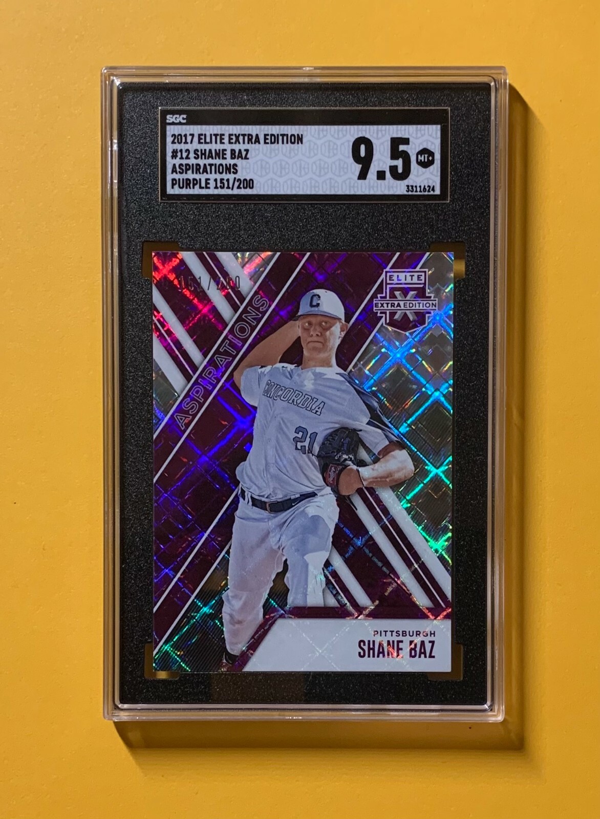 2017 PANINI ELITE EXTRA EDITION SHANE BAZ /200 #12 MT+ SGC 9.5 PIRATES COLLECTIBLE MEMORABILIA