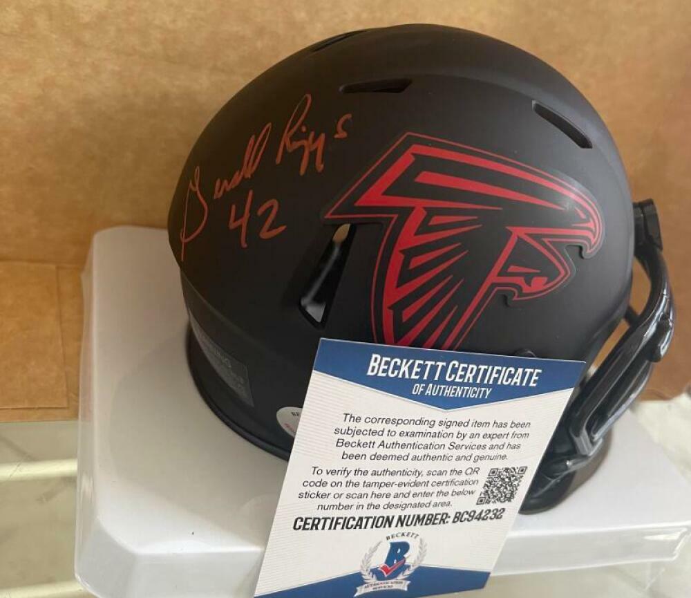 GERALD RIGGS ATLANTA FALCONS SIGNED ECLIPSE MINI HELMET BAS BC94232