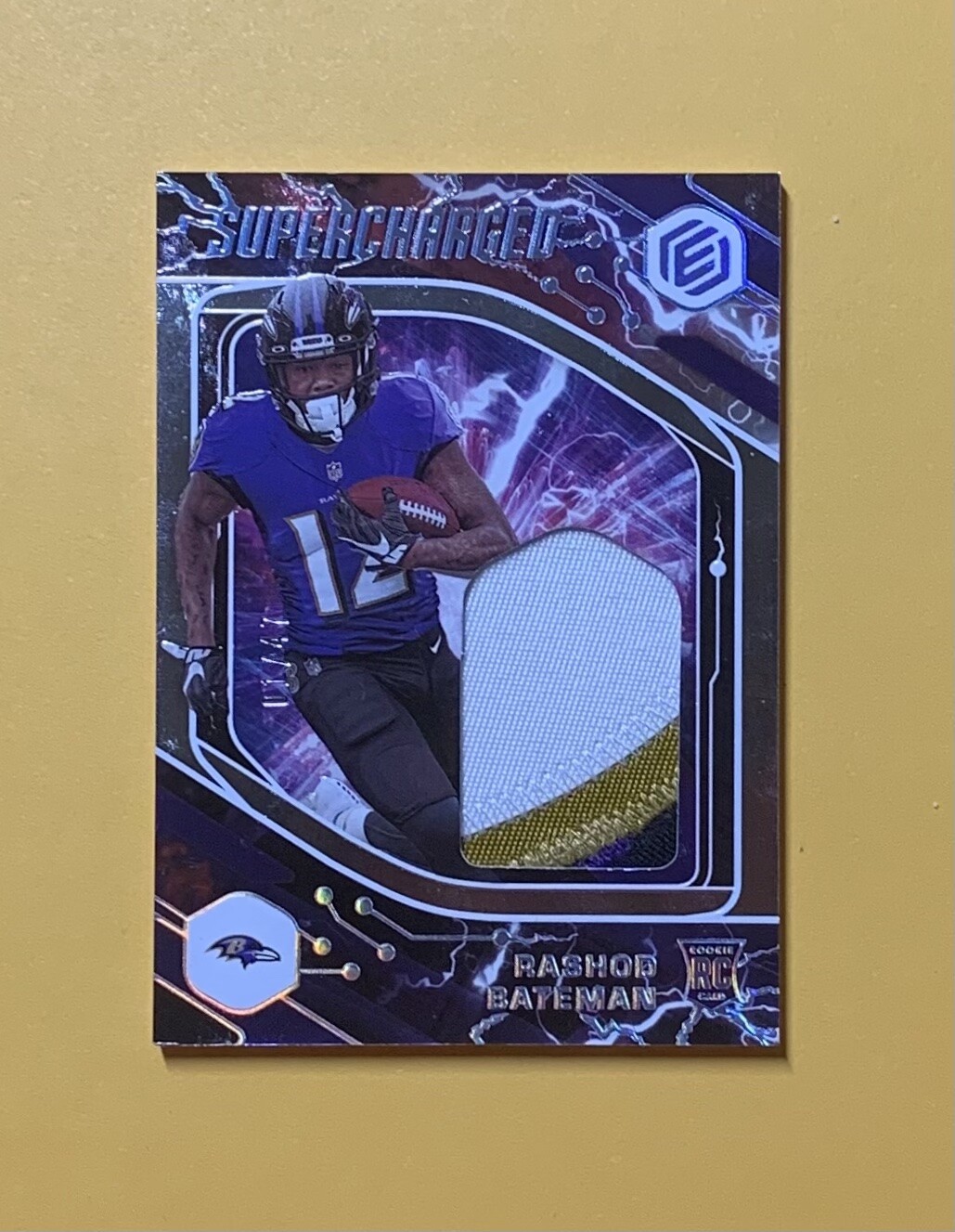 2021 PANINI ELEMENTS RASHOD BATEMAN SUPERCHARGED ROOKIE RELIC /47 #SCH-RBA