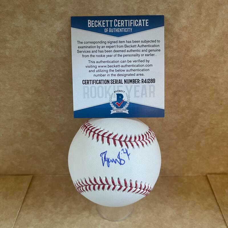 RYAN BRUNO PERFECT GAME SIGNED AUTOGRAPHED M.L. BASEBALL BAS R41289