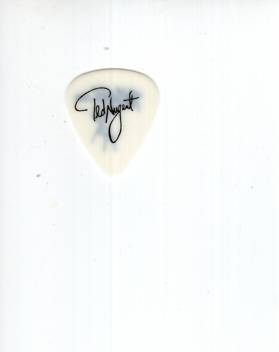 TED NUGENT AWESOME SIGNATURE GUITAR PICK SPEAR HUNTER TOUR PICK FROM 2000