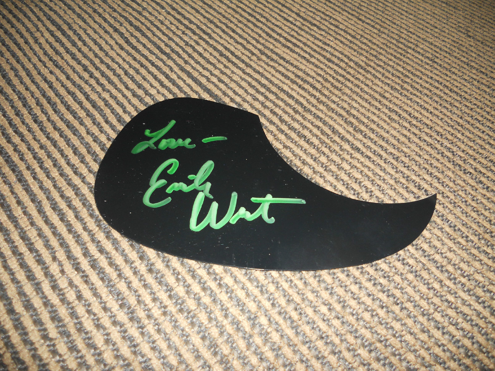 EMILY WEST AUTOGRAPHED SIGNED COUNTRY MUSIC GUITAR PICKGUARD PSA GUARANTEE COLLECTIBLE MEMORABILIA