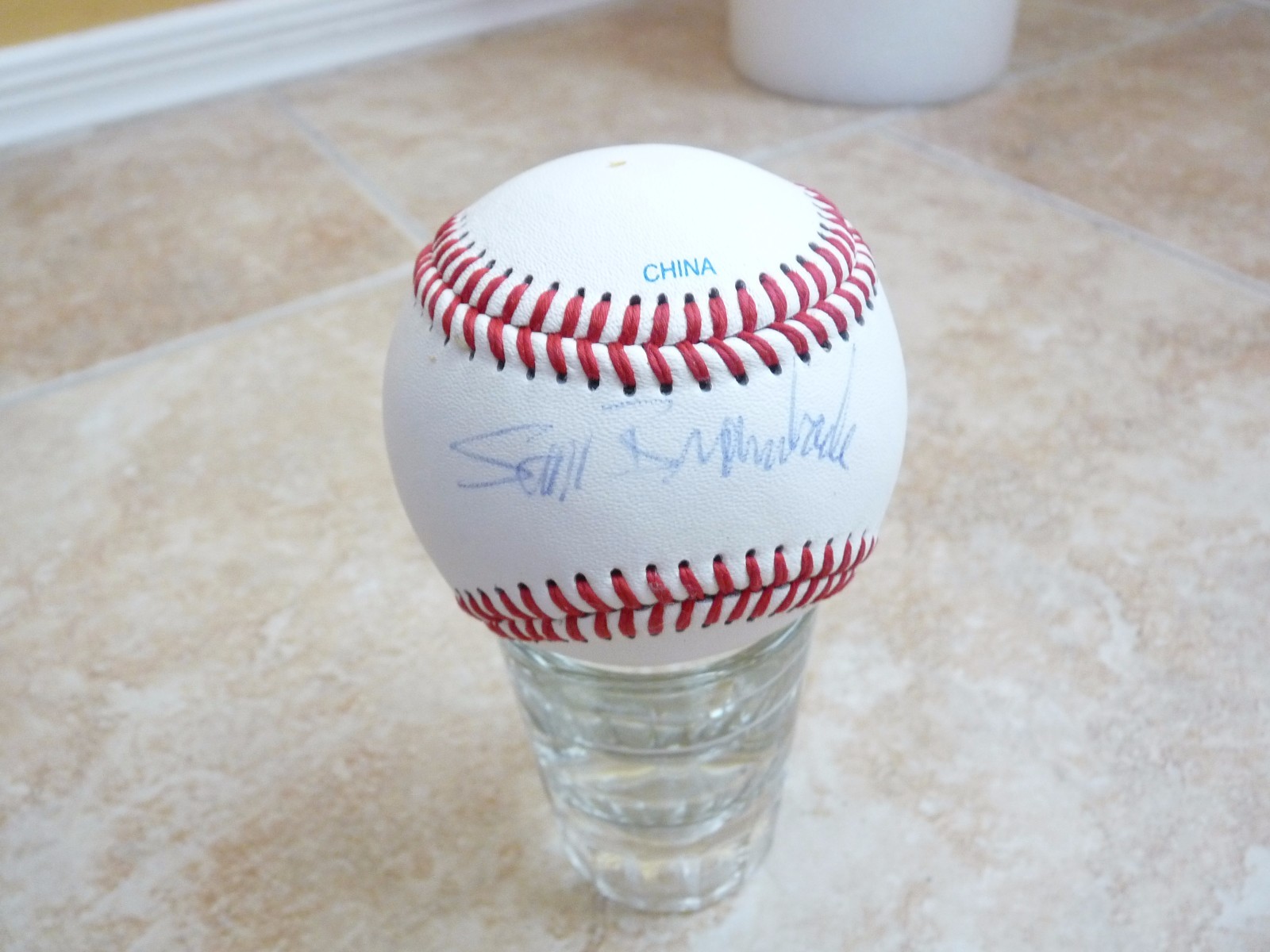 SAM BROWNBACK Kansas Governor CROLB3 Official Signed Baseball PSA Guaranteed #2