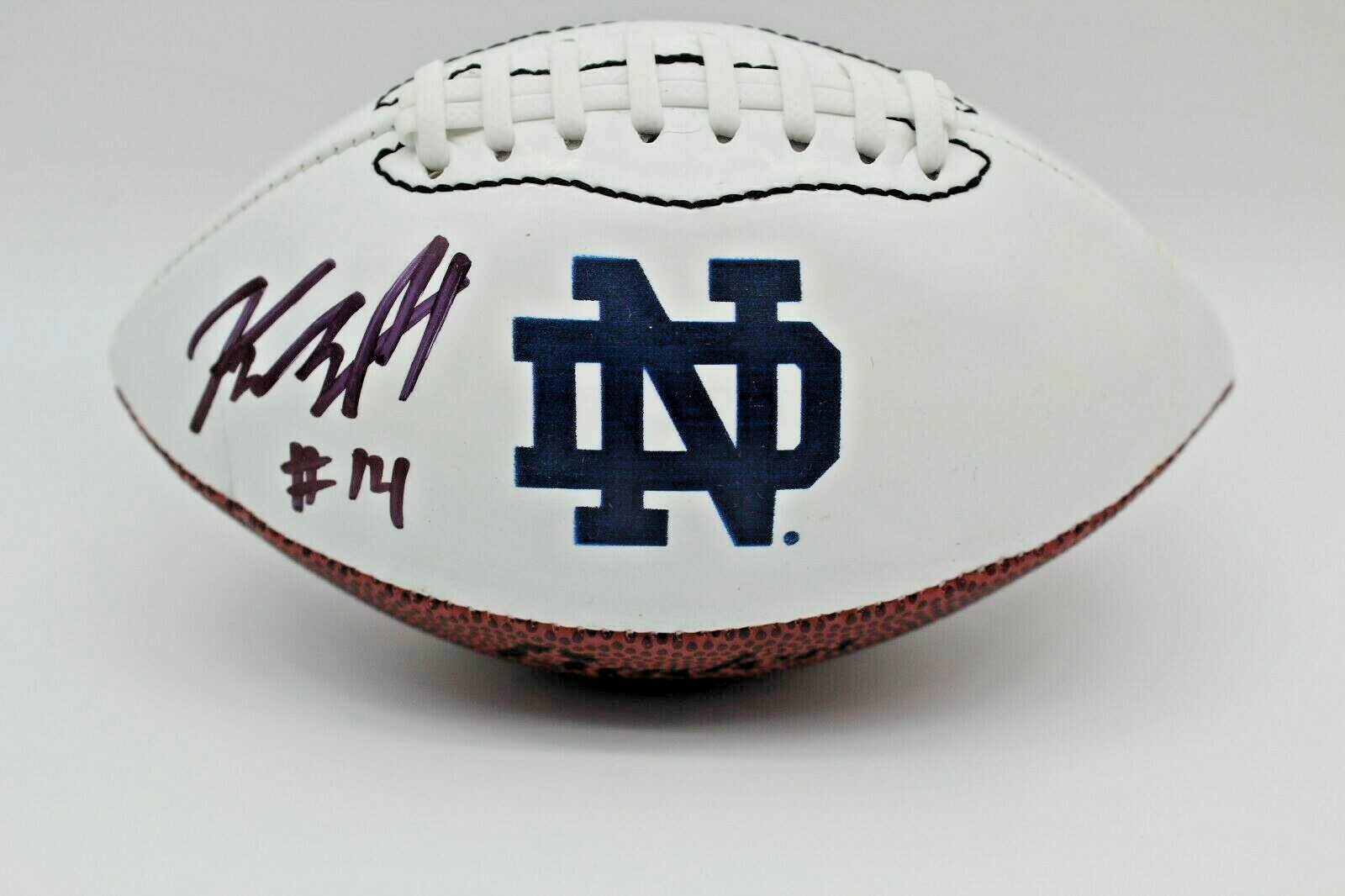 Kyle Hamilton Signed Notre Dame Fighting Irish MINI Football w/JSA COA 9/11/21