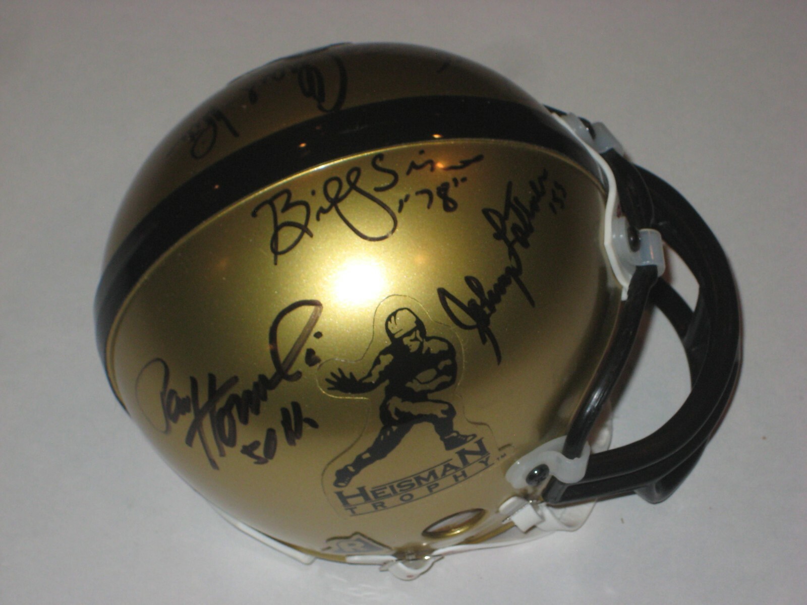 PAUL HORNUNG, LATTNER, SIMS, WHITE, BEBAN Signed HEISMAN Mini-helmet w/ COA