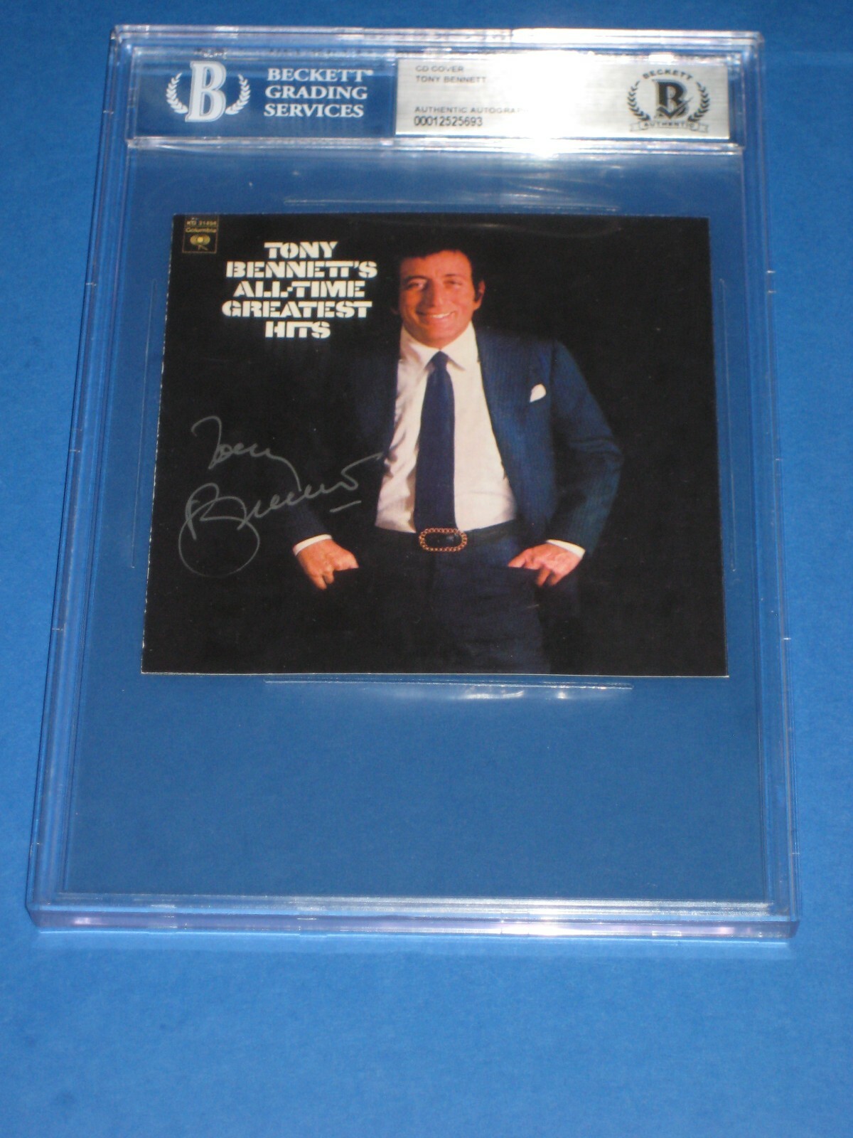 TONY BENNETT Signed ALL TIME GREATEST CD Cover Beckett Authenticated & Encap