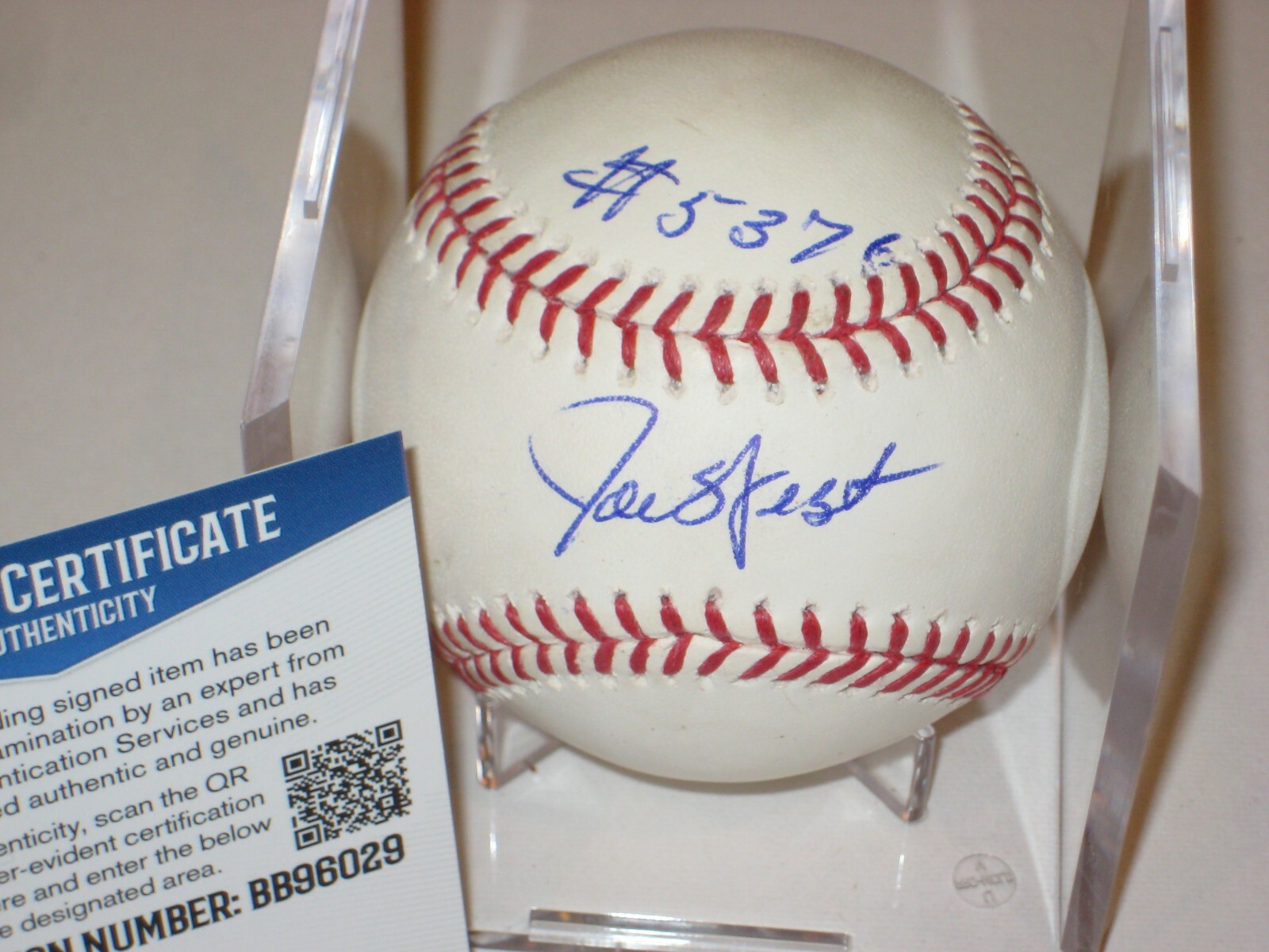 JOE WEST (MLB Umpire) Signed Official MLB Baseball w/ Beckett COA & Inscription