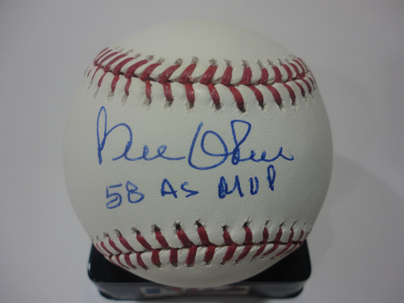 BILLY O'DELL 58 A..S MVP. SIGNED AUTOGRAPHED M.L. BASEBALL W/COA