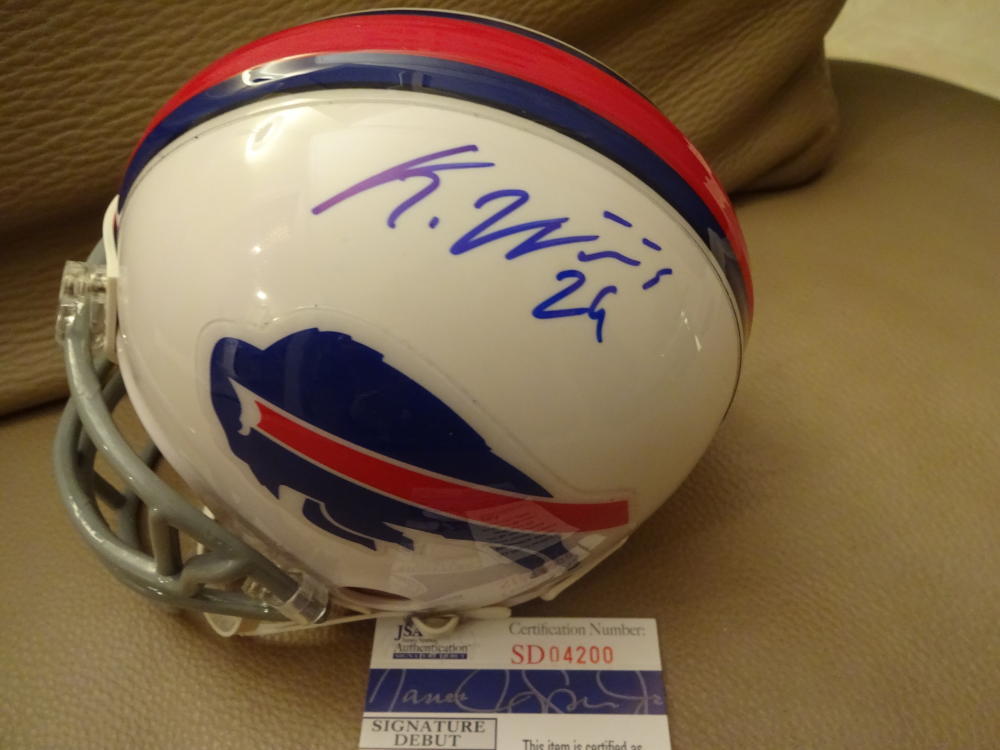 KARLOS WILLIAMS BUFFALO BILLS SIGNED AUTOGRAPHED MINI HELMET JSA SD 04200