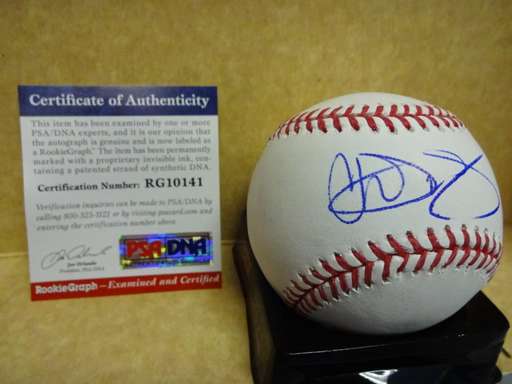 CHRISTIN STEWART DETROIT TIGERS ROKIE GRAPH SIGNED MAJOR LEAGUE BASEBALL PSA RG1