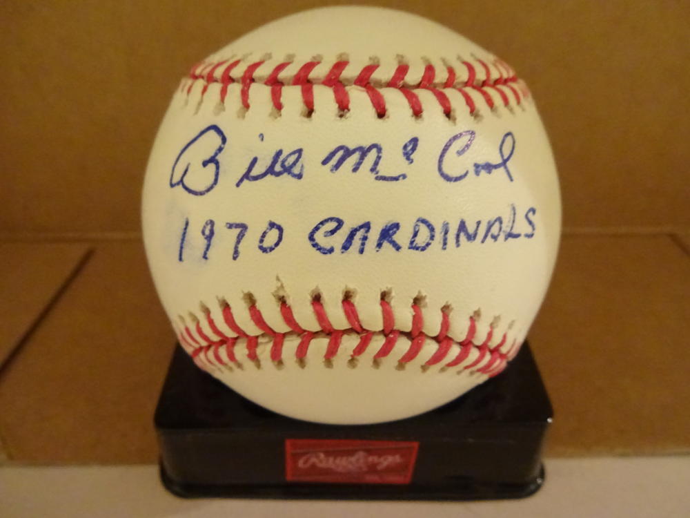 BILL MCCOOL ORIGINAL PADRE SIGNED AUTOGRAPHED M.L. BASEBALL W/COA