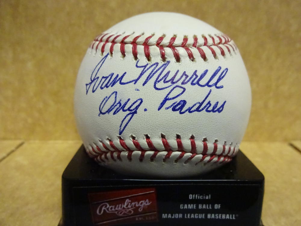 IVAN MURRELL DECEASED ORIG. PADRE SIGNED M.L. BASEBALL W/COA