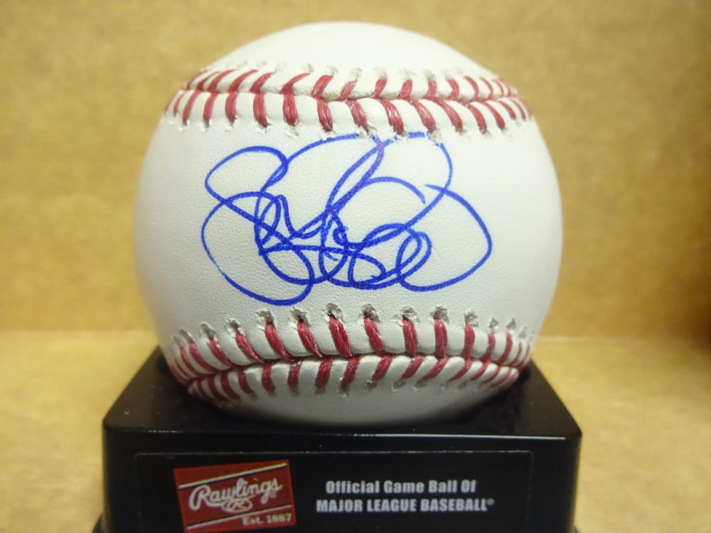 JON RAUCH NATS/METS TALLEST PLAYER IN MLB HISTORY SIGNED M.L. BASEBALL W/COA