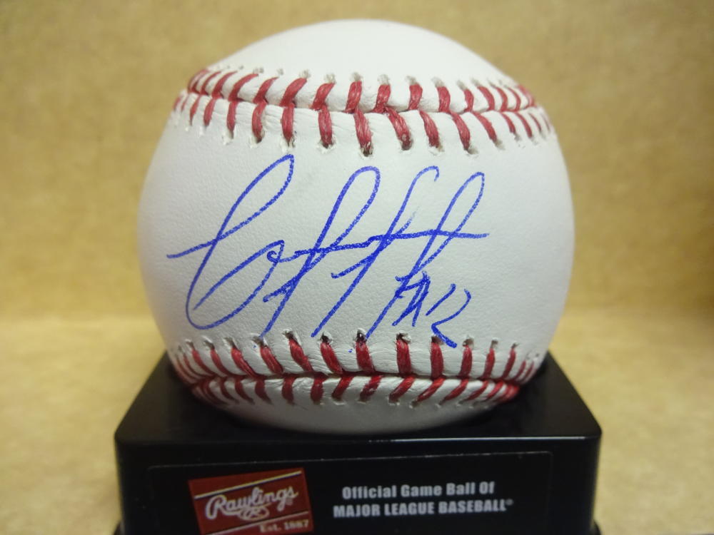 EZEQUIEL CARRERA PHILLIES/INDIANS/TIGERS VENEZUELA SIGNED M.L. BASEBALL W/COA
