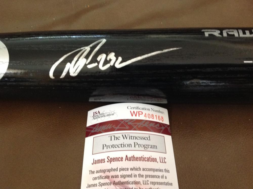 DELVIN PEREZ ST. LOUIS CARDINALS SIGNED AUTOGRAPHED RAWLINGS BLACK BAT