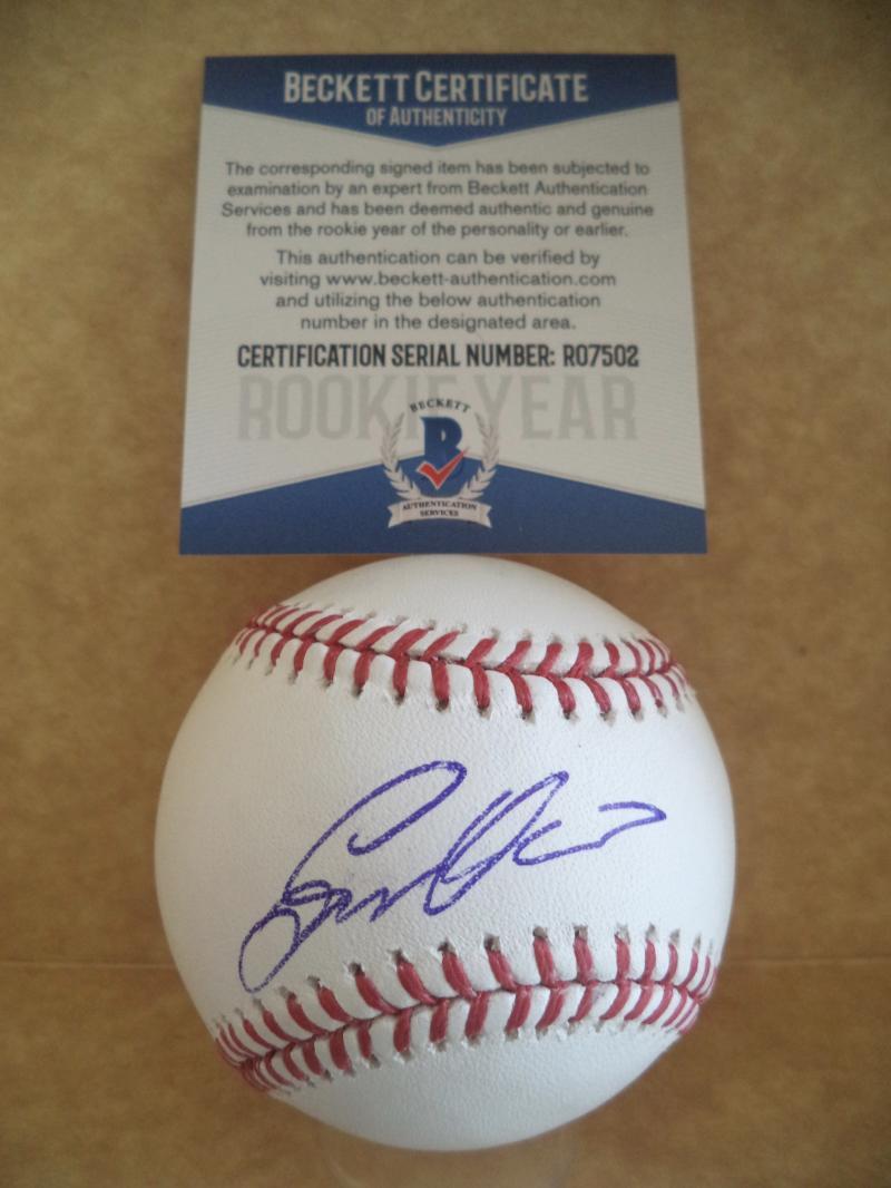 JHAILYN ORTIZ PHILLIES ROOKIE YEAR SIGNED AUTO M.L. BASEBALL BECKETT R07502