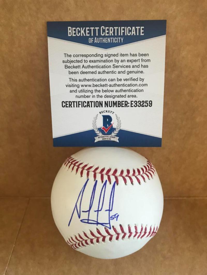 JESUS AGUILAR MILWAUKEE BREWERS SIGNED AUTO M.L. BASEBALL BECKETT E33259