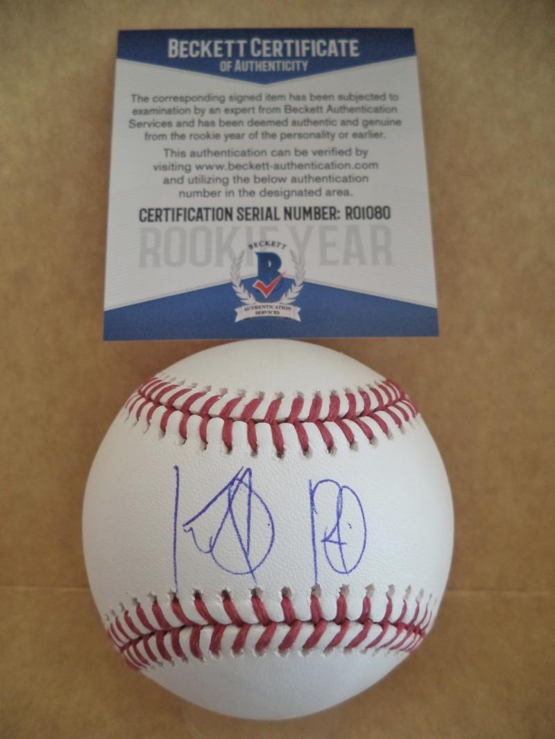 KEIBERT RUIZ LOS ANGELES DODGERS ROOKIE YEAR SIGNED M.L. BASEBALL BECKETT R01080