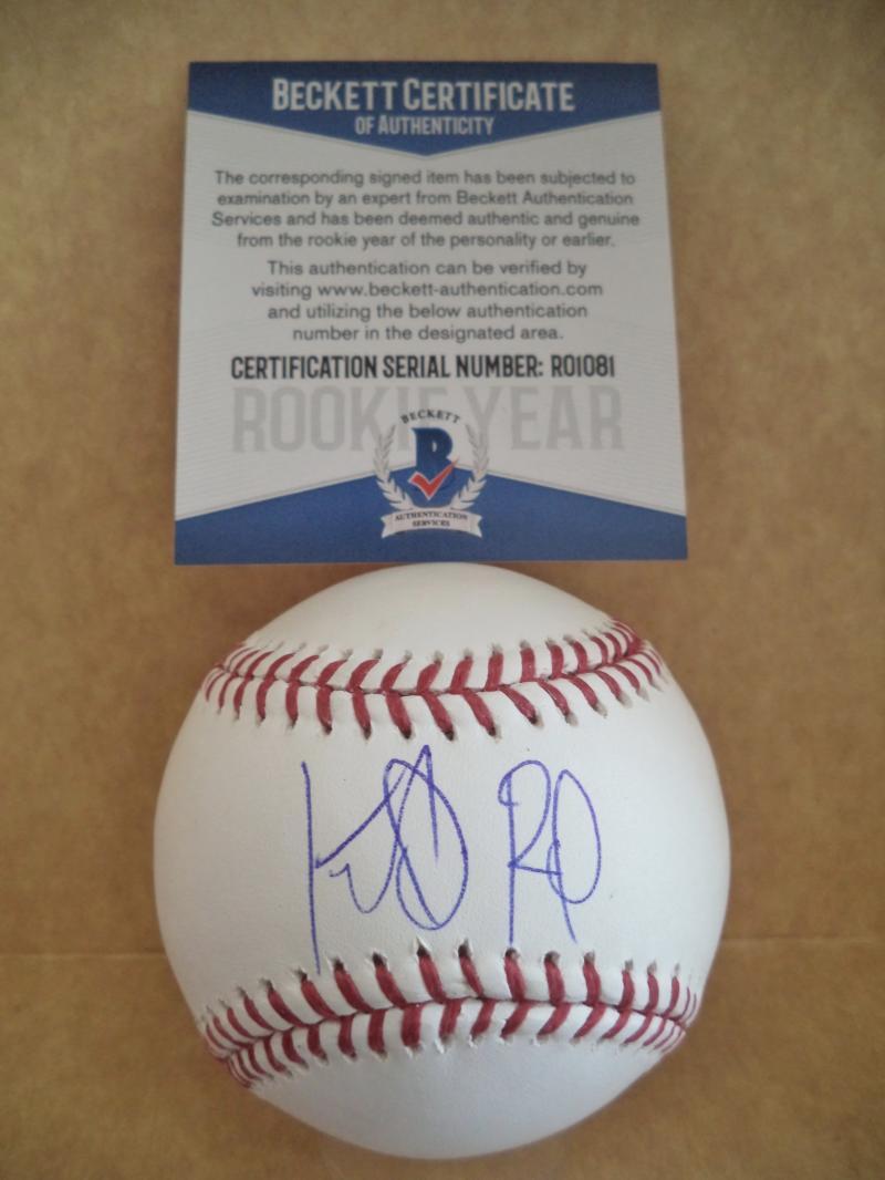 KEIBERT RUIZ LOS ANGELES DODGERS ROOKIE YEAR SIGNED M.L. BASEBALL BECKETT R01081
