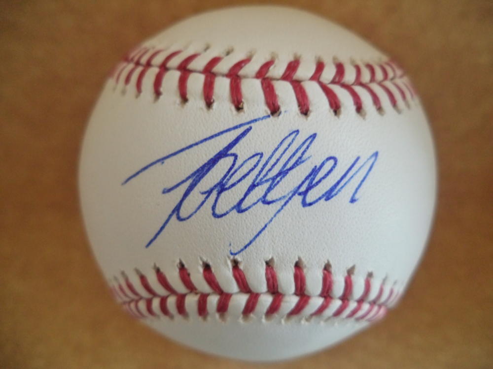 TRENT OELTJEN AUSTRAILIA/DODGERS/DBACKS SIGNED AUTOGRAPH M.L. BASEBALL W/COA