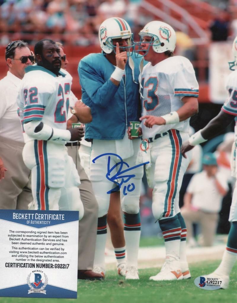 DON STROCK MIAMI DOLPHINS W/ MARINO SIGNED AUTOGRAPHED BECKETT G92217
