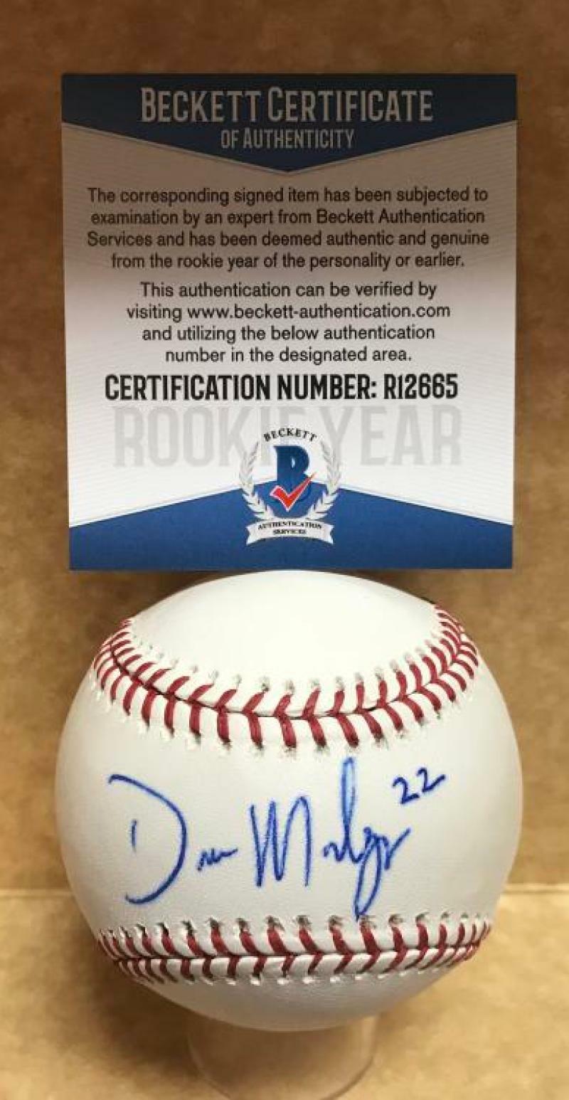 DREW MENDOZA SEMINOLES/NATIONALS SIGNED AUTO M.L. BASEBALL BECKETT R12665