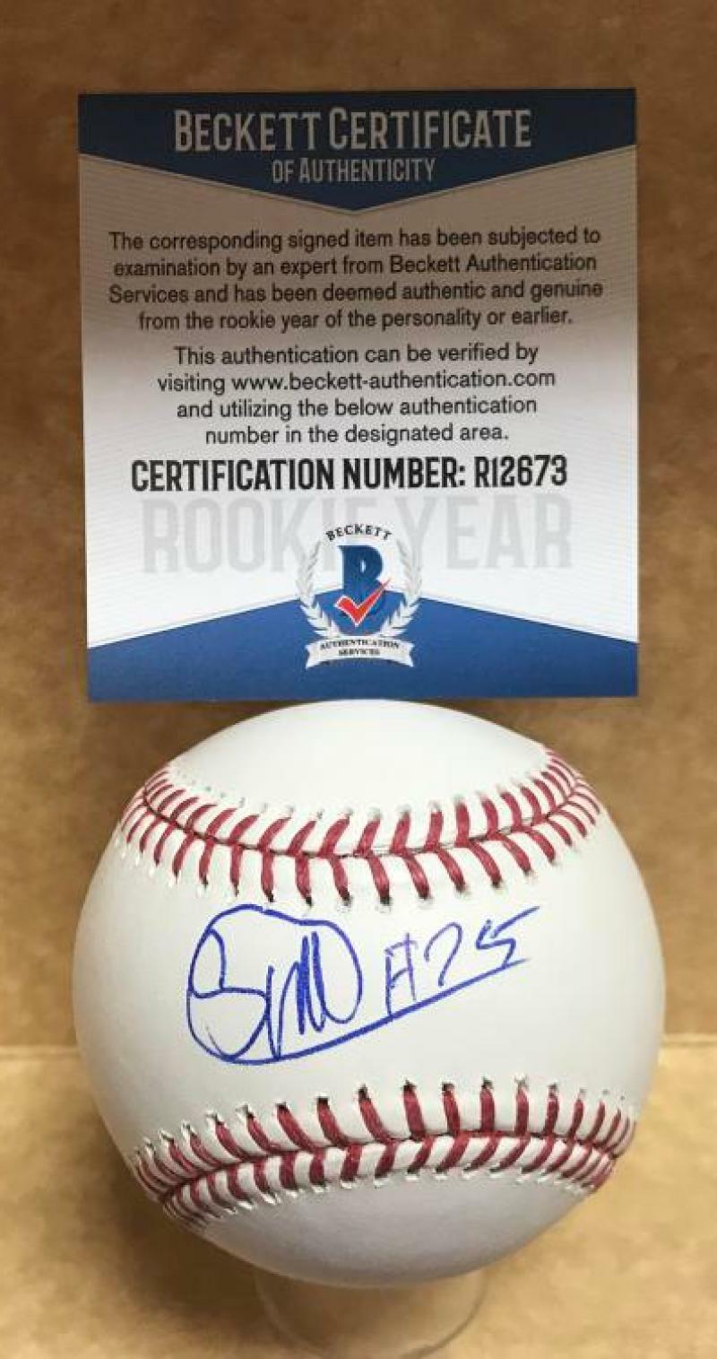 SEULY MATIAS KANSAS CITY ROYALS SIGNED AUTO M.L. BASEBALL BECKETT R12673
