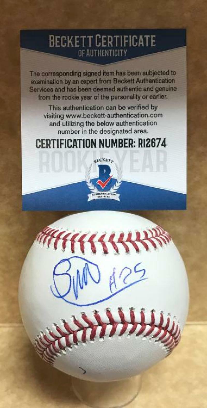 SEULY MATIAS KANSAS CITY ROYALS SIGNED AUTO M.L. BASEBALL BECKETT R12674
