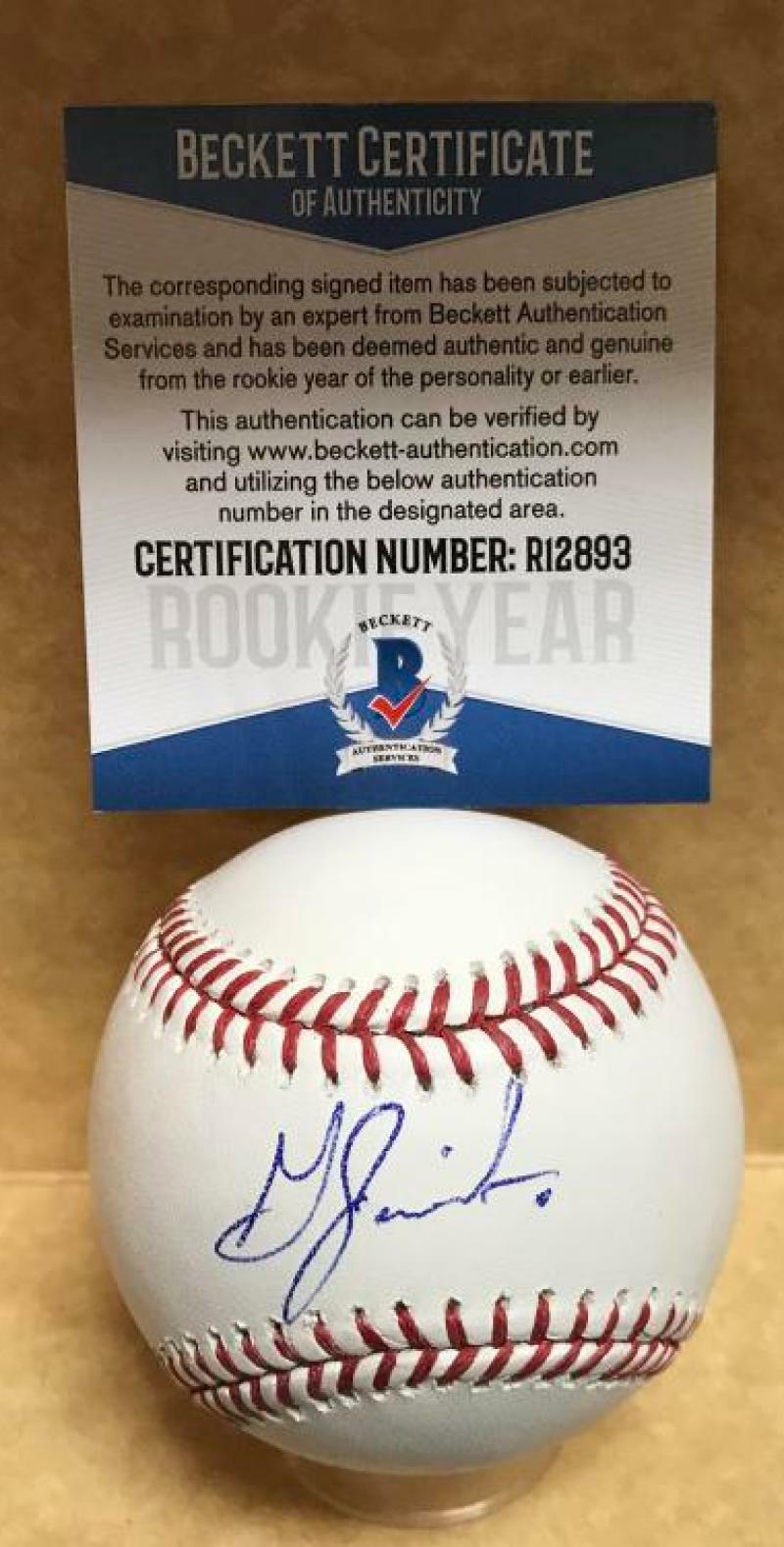GREYSON JENISTA ATLANTA BRAVES ROOKIE YEAR SIGNED M.L. BASEBALL BECKETT R12893