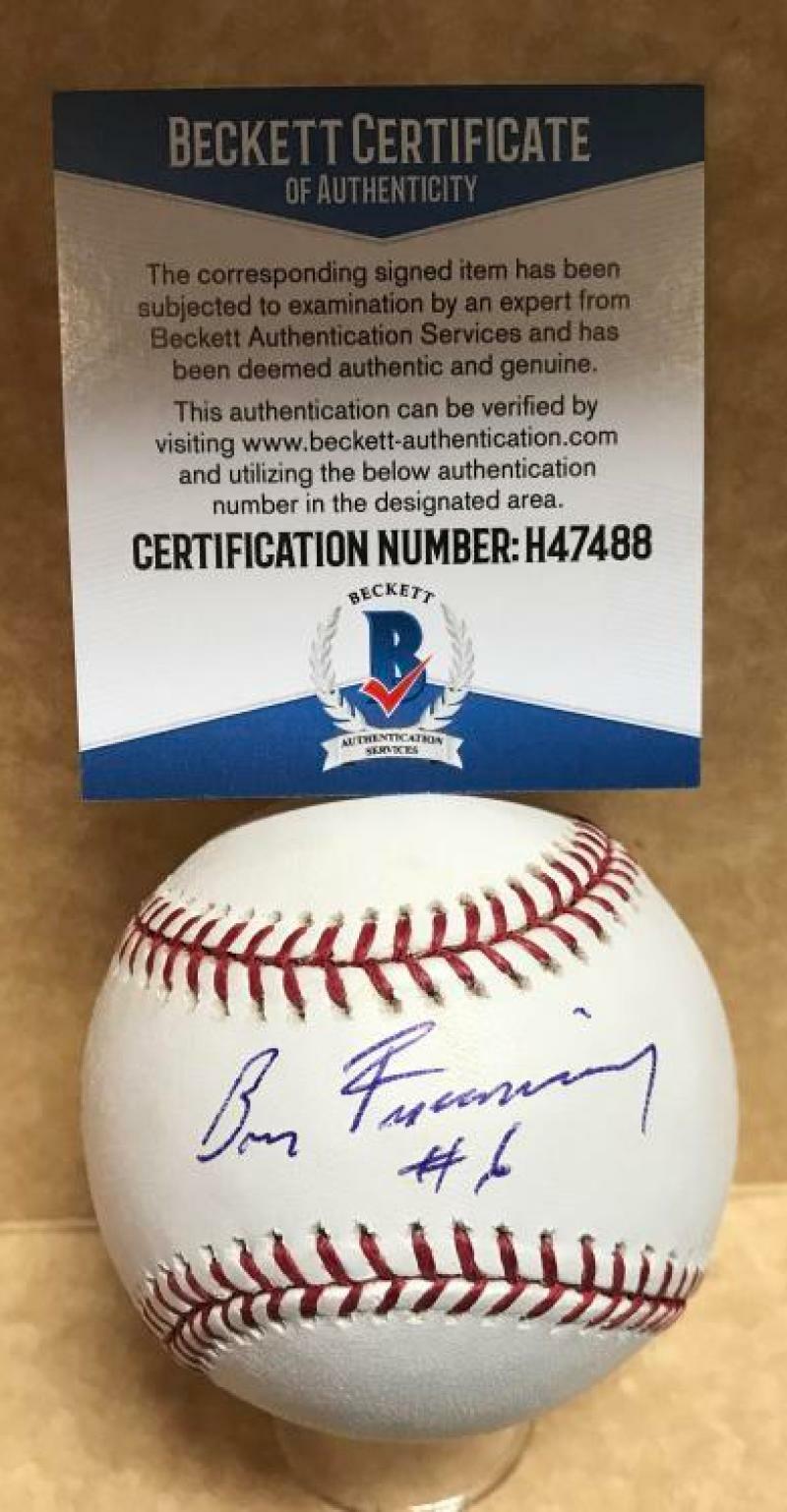 BRUCE FROEMING UMPIRE 50008-16-06 SIGNED AUTO M.L. BASEBALL BECKETT H47488