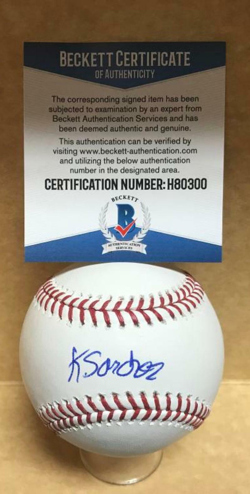 LOLO SANCHEZ PITTSBURGH PIRATES SIGNED AUTOGRAPHED M.L. BASEBALL BECKETT H80300