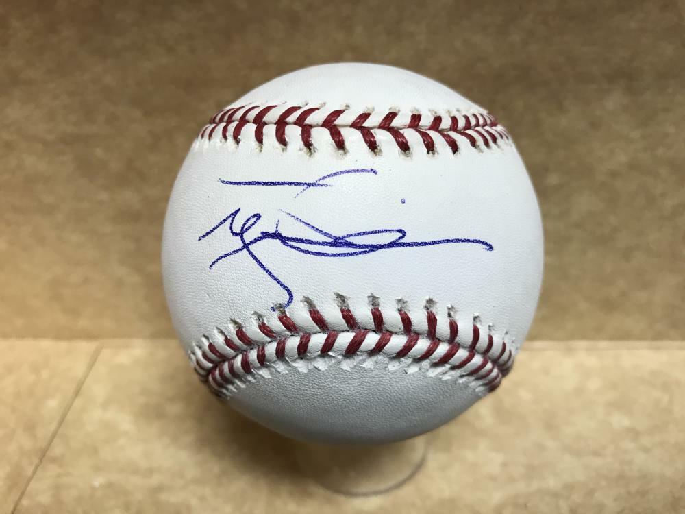 MIKE NICKEAS NEW YORK METS SIGNED AUTOGRAPHED M.L. BASEBALL W/ COA