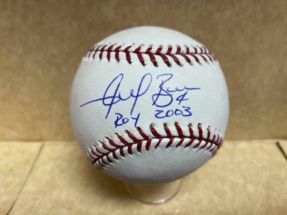 ANGEL BERROA ROY 2003 ROYALS SIGNED AUTOGRAPHED M.L. BASEBALL W/ COA