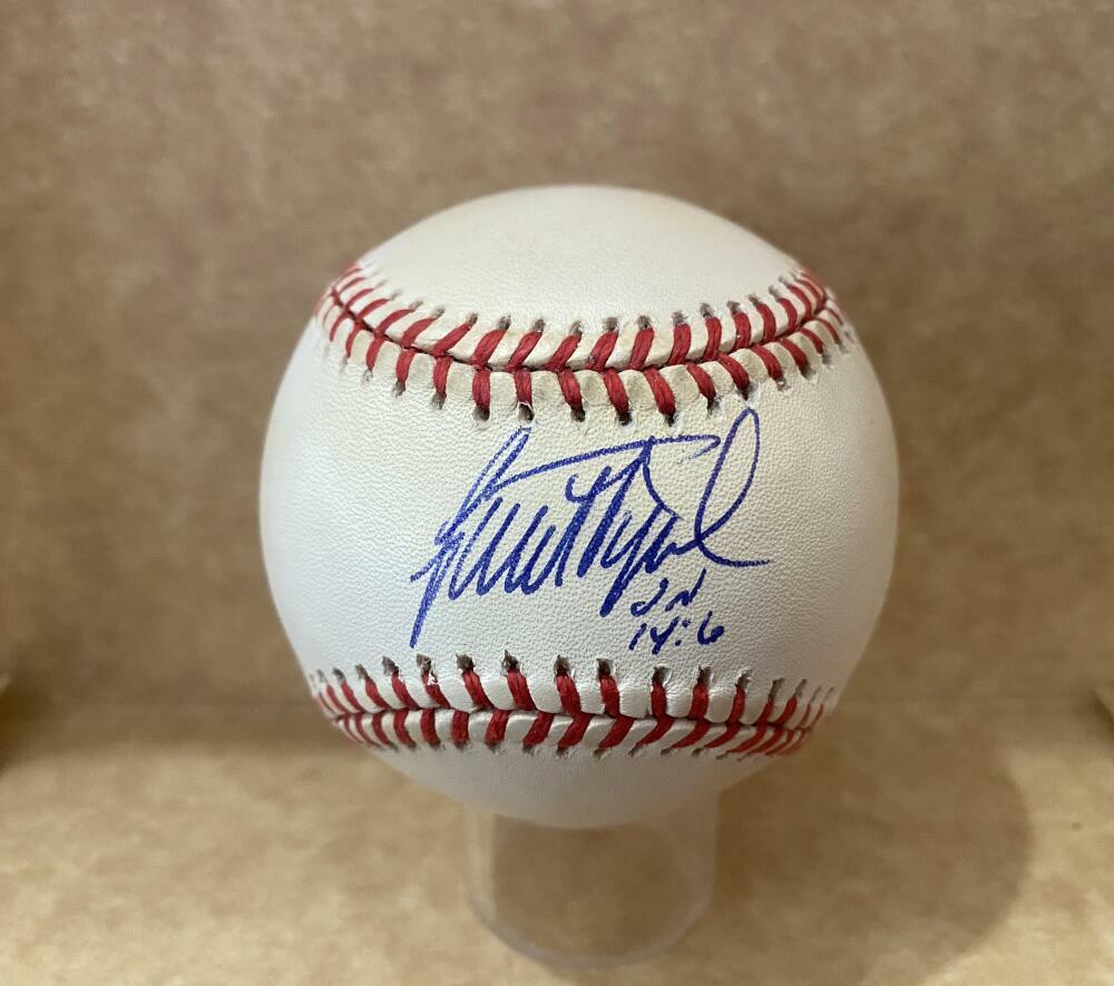 PAUL BYRD NEW YORK METS/BRAVES SIGNED AUTOGRAPHED N.L. BASEBALL W/ COA