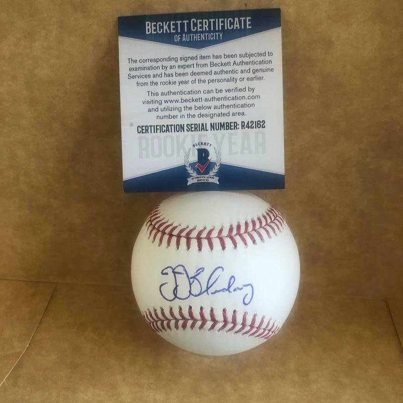 J.J. BLEDAY MIAMI MARLINS ROOKIE YEAR SIGNED AUTO M.L. BASEBALL BECKETT R42162