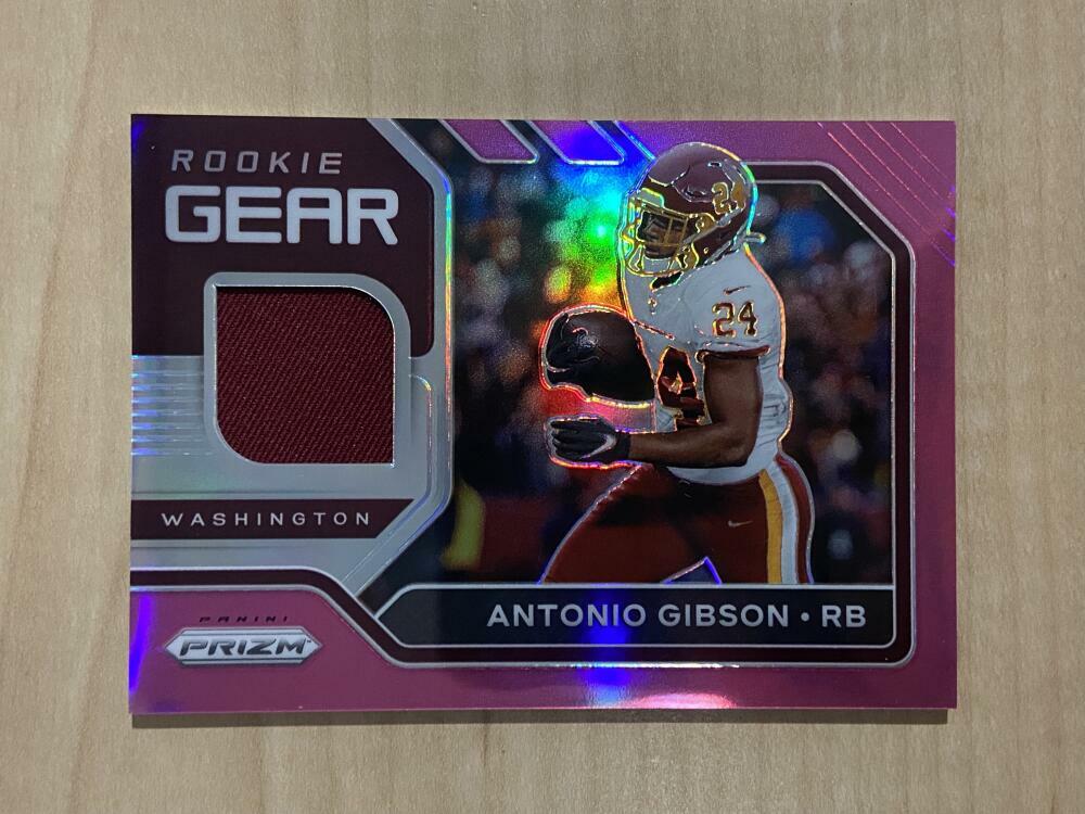 2020 PRIZM ROOKIE GEAR ANTONIO GIBSON #24 PATCH ROOKIE WASHINGTON