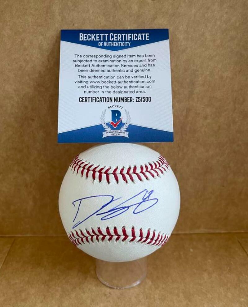 DAN STRAILY REDS/CUBS/MARLINS SIGNED AUTO M.L. BASEBALL BECKETT Z51500