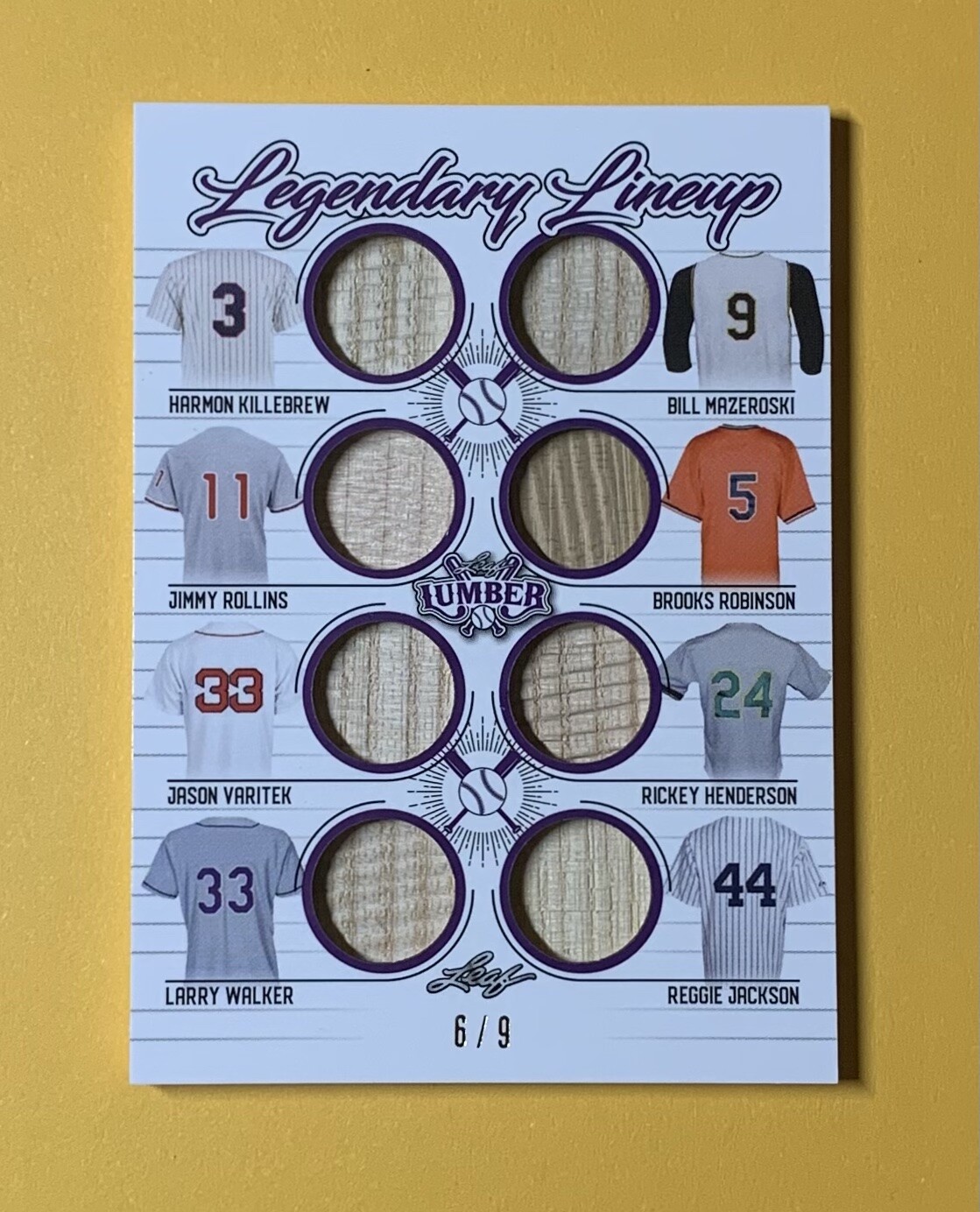 2021 LEAF LUMBER LEGENDARY LINEUP KILLEBREW, MAZEROSKI, JACKSON, +MORE /9 #LL-05