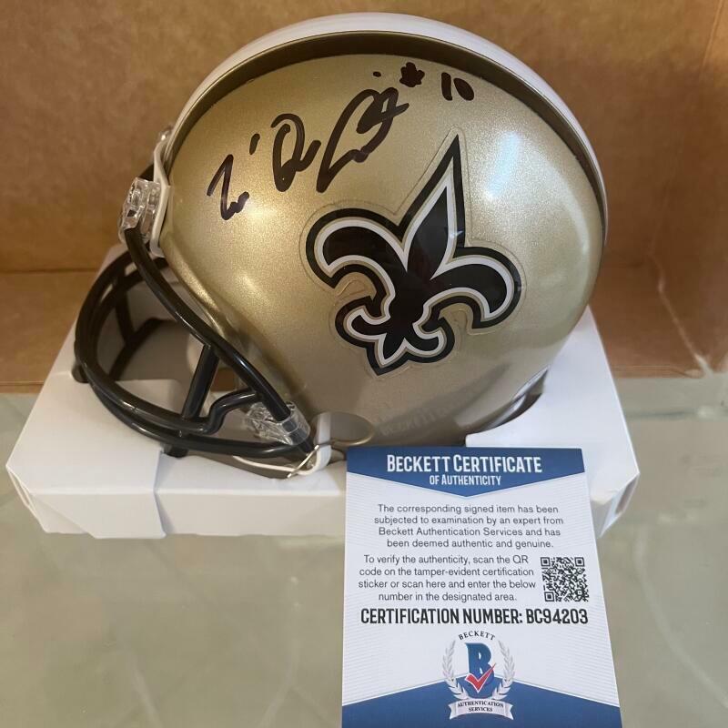 TRE' QUAN SMITH NEW ORLEANS SAINTS SIGNED RIDDELL MINI HELMET BECKETT