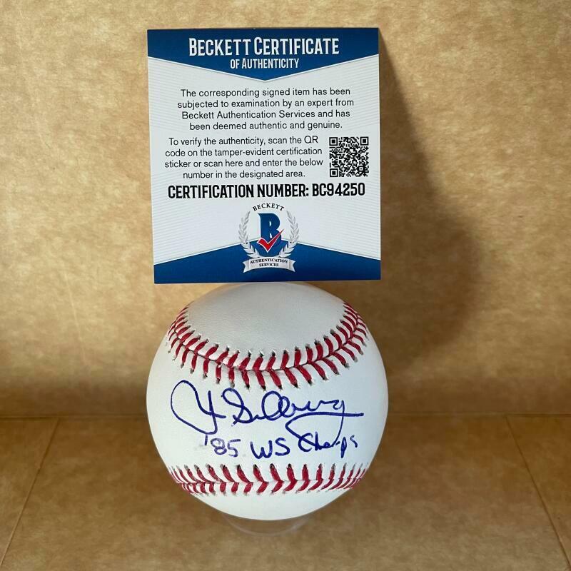 JIM SUNDBERG 85 WS CHAMPS ROYALS SIGNED AUTO M.L. BASEBALL BECKETT BC94250
