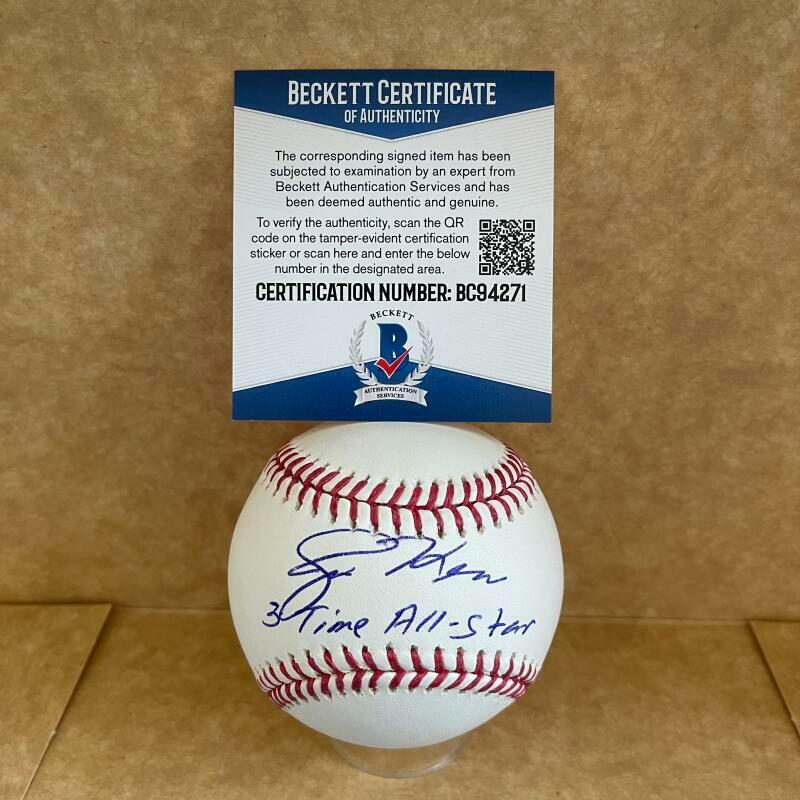 JIM KERN 3 TIME ALL STAR SIGNED AUTOGRAPHED M.L. BASEBALL BECKETT BC94271