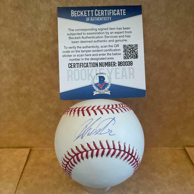 KAHLIL WATSON MIAMI MARLINS ROOKIE YEAR SIGNED M.L. BASEBALL BECKETT