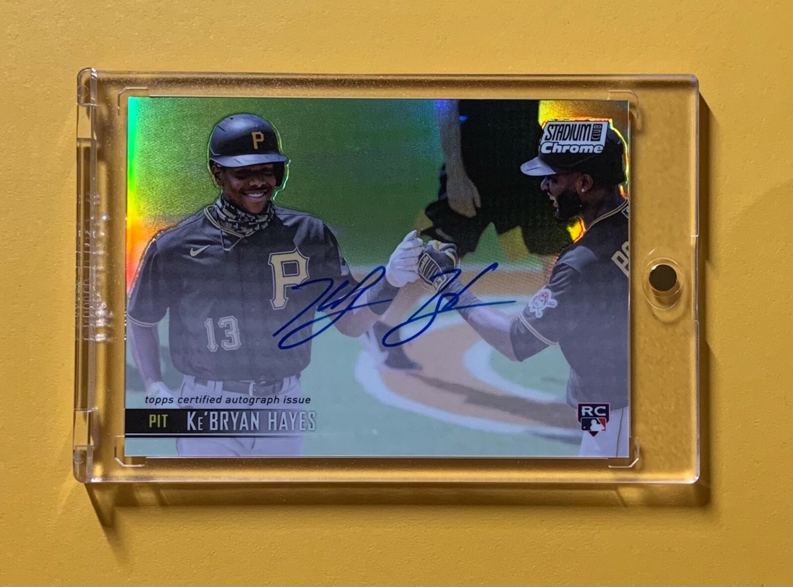 2021 TOPPS STADIUM CLUB CHROME KE'VRYAN HAYES ROOKIE AUTO #SCCBA-KHA PIRATES